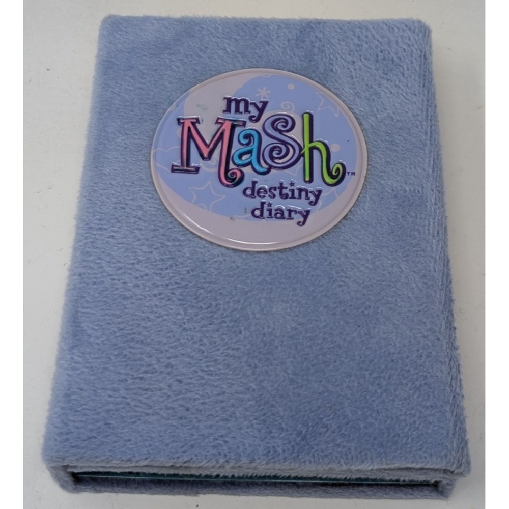 Vintage Y2K Fundex My Mash Destiny Diary Fuzzy Book Planner Dry Erase Blue Girls